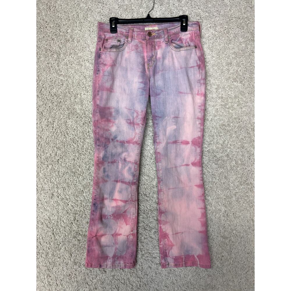 Levi’s 515 Tie Dye Jeans Womens 4 M Pink Boho Hippie Bootcut Colorful Casual